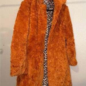 Wilsons Leather Vibrant Orange Teddy Jacket